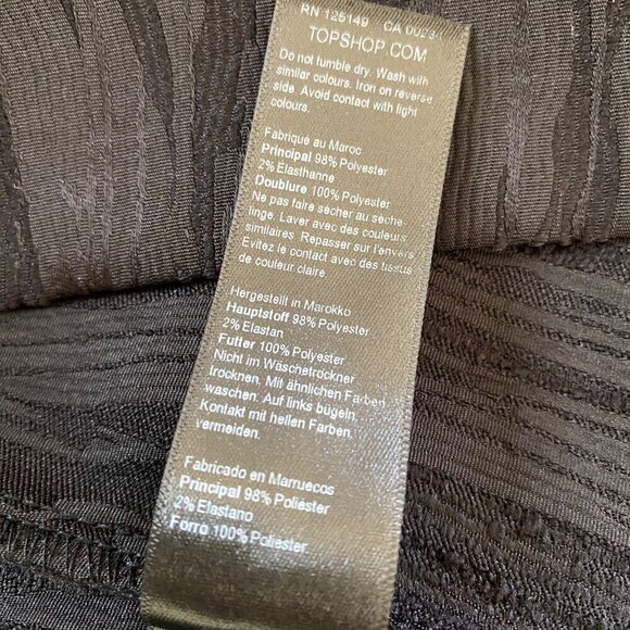 TOPSHOP Jacquard Wrap Midi Dress Black Dressy Formal Cocktail Party Size 6 NWT - Picture 9 of 10